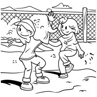 Pagina Da Colorare Di Bambini Che Giocano Nel Sandlot 58966-48976