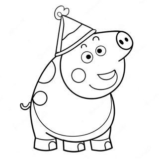 Pagina Da Colorare Del Cappello Da Festa Di Peppa Pig 59297-49232