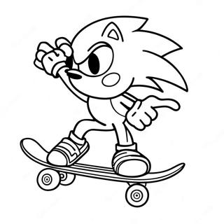 Sonic Skateboard Pagine Da Colorare