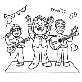 Pagina Da Colorare Doodlebops Che Cantano Sul Palco 59467-49358