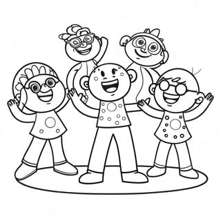 Pagina Da Colorare Doodlebops Che Cantano Sul Palco 59467-49360