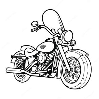 Pagina Da Colorare Della Motocicletta Harley Davidson 59596-49468