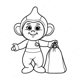 Tinky Winky Con La Sua Borsa Da Colorare 5965-4765