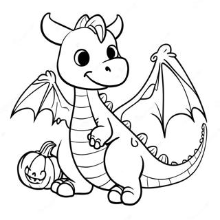 Pagina Da Colorare Del Drago Di Halloween 59676-49530