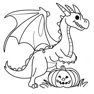 Pagina Da Colorare Del Drago Di Halloween 59676-49532