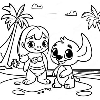 Lilo E Stitch Nel Paradiso Tropicale Pagina Da Colorare 59777-49616