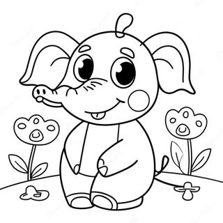 Pagina Da Colorare Di Emily Elephant Peppa Pig 59916-49722