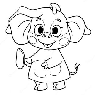 Pagina Da Colorare Di Emily Elephant Peppa Pig 59916-49723