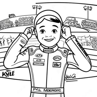 Pagina Da Colorare Di Kyle Larson Nel Victory Lane 60227-49973