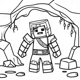 Minecraft Guardiano Pagine Da Colorare