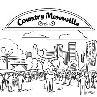 Pagina Da Colorare Del Festival Della Musica Country Di Nashville 60387-50104