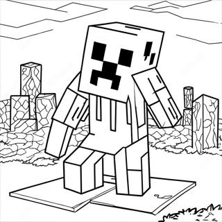 Pagina Da Colorare Del Ghast Di Minecraft 60486-50178