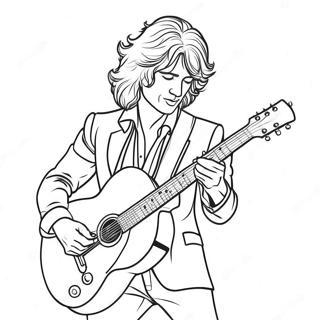 Pagina Da Colorare Jimmy Page Che Suona La Chitarra 60537-50222