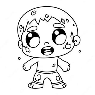 Carino Zombie Chibi Pagina Da Colorare 60607-50274