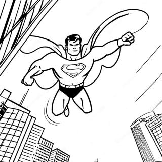 Pagina Da Colorare Superman In Volo In Azione 60717-50358