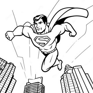 Pagina Da Colorare Superman In Volo In Azione 60717-50359