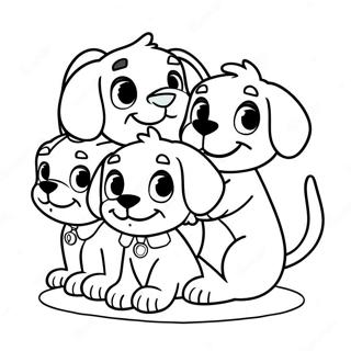 Pagina Da Colorare Dei Teneri Pound Puppies Che Giocano Insieme 60787-50423