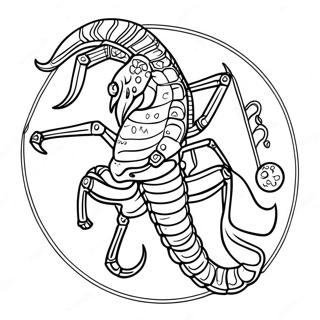 Pagina Da Colorare Del Segno Zodiacale Scorpione 60816-50439