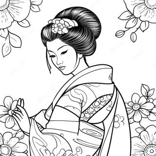 Geisha Pagine Da Colorare