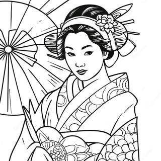 Pagina Da Colorare Della Geisha 60846-50468