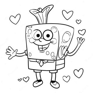 Spongebob San Valentino Pagine Da Colorare