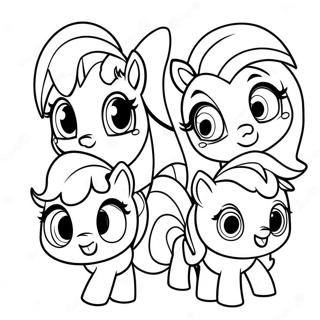 Pagina Da Colorare Dei Carini Amici Del My Little Pony Cutie Mark Crew 61177-50729