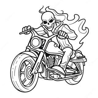 Ghost Rider In Moto Pagina Da Colorare 6125-4896