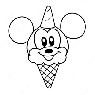 Pagina Da Colorare Di Un Cono Gelato Di Topolino 61416-50915