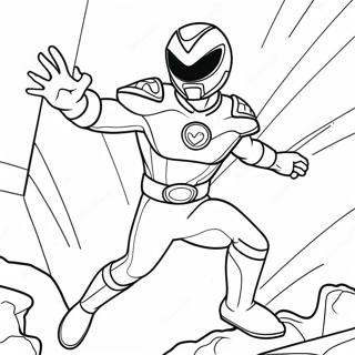 Pagina Da Colorare Del Ranger Rosso Dei Beast Morphers In Azione 61457-50954