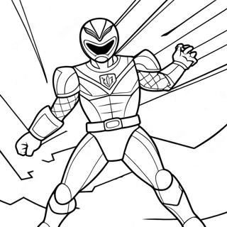 Pagina Da Colorare Del Ranger Rosso Dei Beast Morphers In Azione 61457-50956