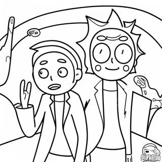 Pagina Da Colorare Di Rick E Morty In Avventura 61467-50960