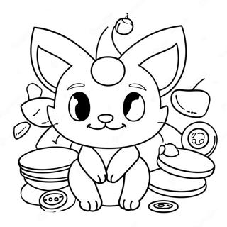 Pagina Da Colorare Di Meowth Carino Con Monete 61807-51232