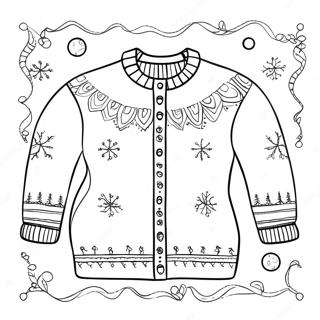 Pagina Da Colorare Maglione Di Natale 61956-51350