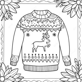 Pagina Da Colorare Maglione Di Natale Accogliente 61957-51347