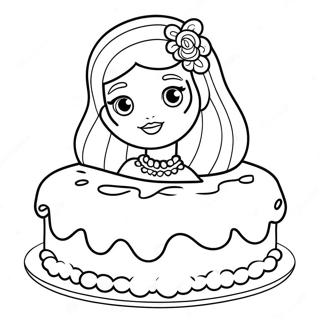 Pagina Da Colorare Della Torta Di Barbie 62247-51562