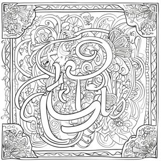 Pagina Da Colorare Di Calligrafia Araba Colorata 62388-51686