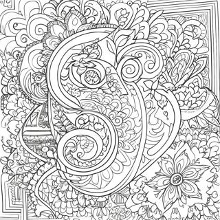 Pagina Da Colorare Di Calligrafia Araba Colorata 62388-51688