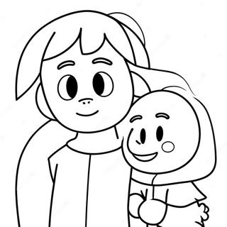 Pagina Da Colorare Chara E Asriel Di Undertale 6255-4997