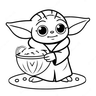 San Valentino Di Baby Yoda Pagine Da Colorare