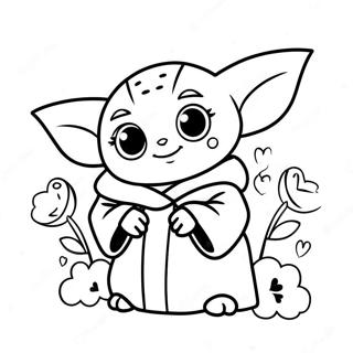 San Valentino Di Baby Yoda Pagine Da Colorare