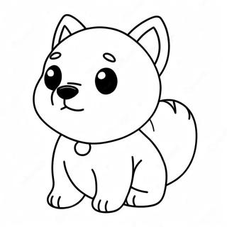 Pagina Da Colorare Di Un Cucciolo Di Shiba Inu Carino 62839-52026