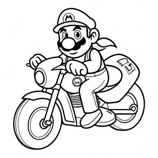 Pagina Da Colorare Di Mario In Motocicletta Da Corsa 62908-52088