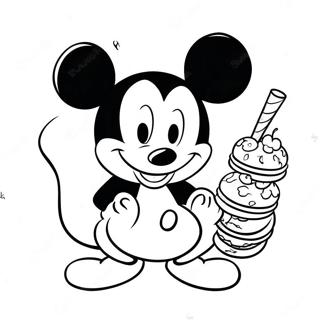 Pagina Da Colorare Di Topolino Con Snack Deliziosi 62939-52111