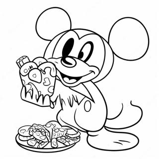 Pagina Da Colorare Di Topolino Con Snack Deliziosi 62939-52112