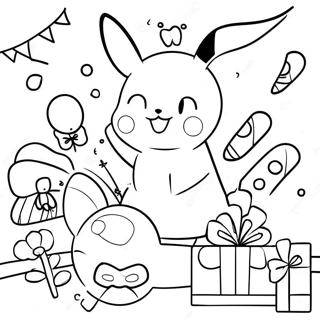 Pagina Da Colorare Della Festa Di Compleanno Di Pikachu 63130-52258