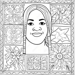 Pagina Da Colorare Del Colorato Quilt Di Faith Ringgold 63160-52283