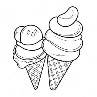 Pagina Da Colorare Di Un Cono Gelato 63209-52312