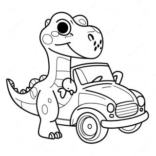 Auto Dei Dinosauri Pagine Da Colorare