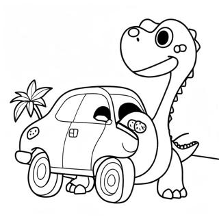 Pagina Da Colorare Di Auto Dinosaur 63319-52419