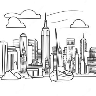 Pagina Da Colorare Dello Skyline Di New York 6344-5067